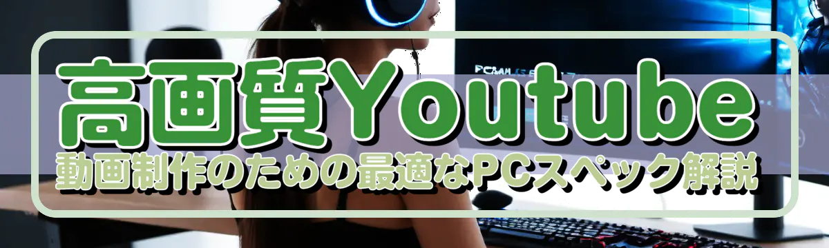 高画質Youtube動画制作のための最適なPCスペック解説