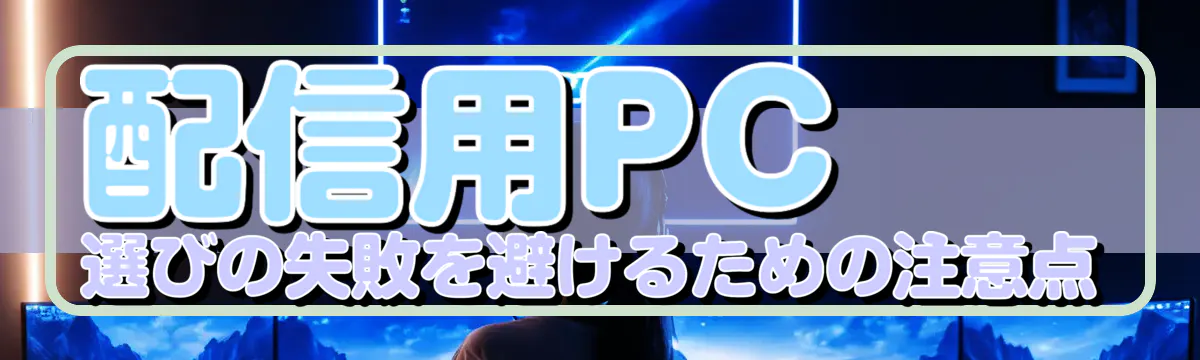 配信用PC選びの失敗を避けるための注意点
