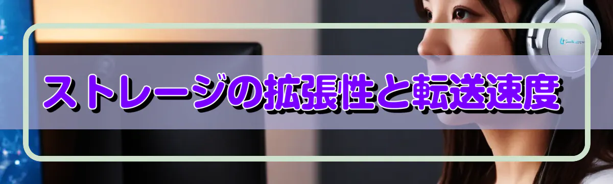 ストレージの拡張性と転送速度
