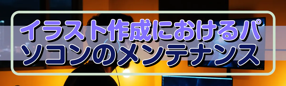 イラスト作成におけるパソコンのメンテナンス
