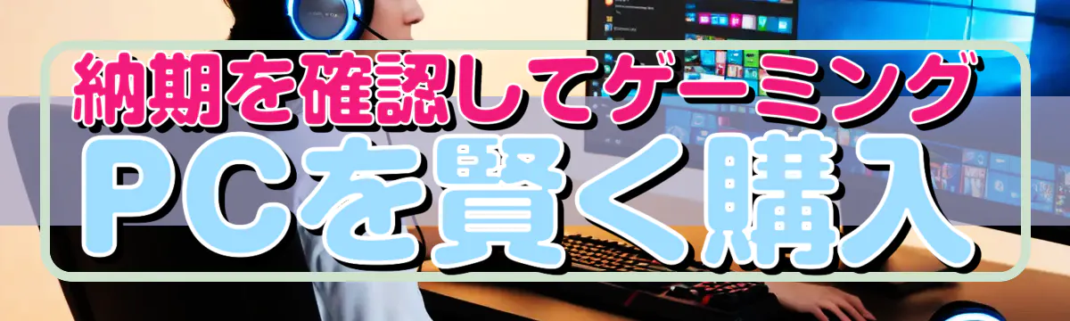 納期を確認してゲーミングPCを賢く購入