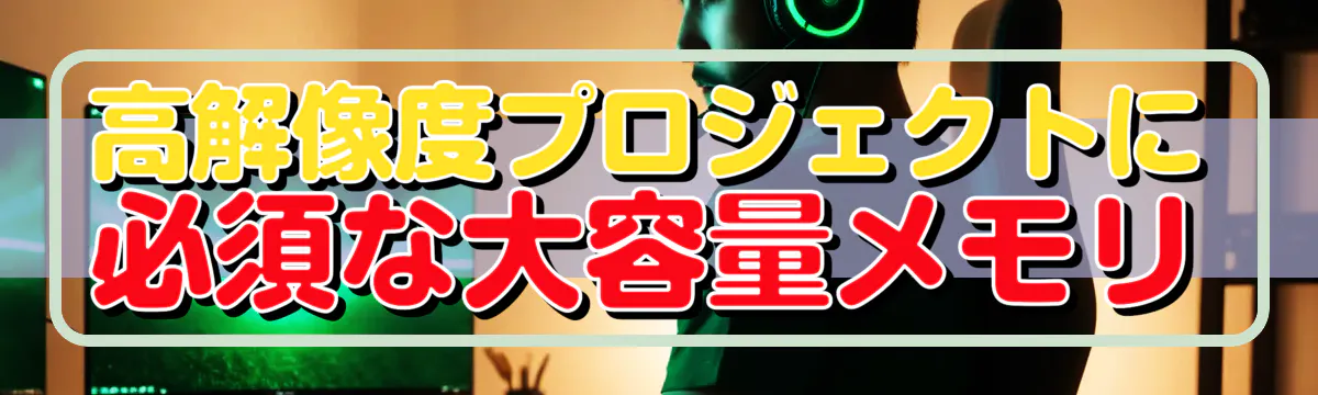 高解像度プロジェクトに必須な大容量メモリ
