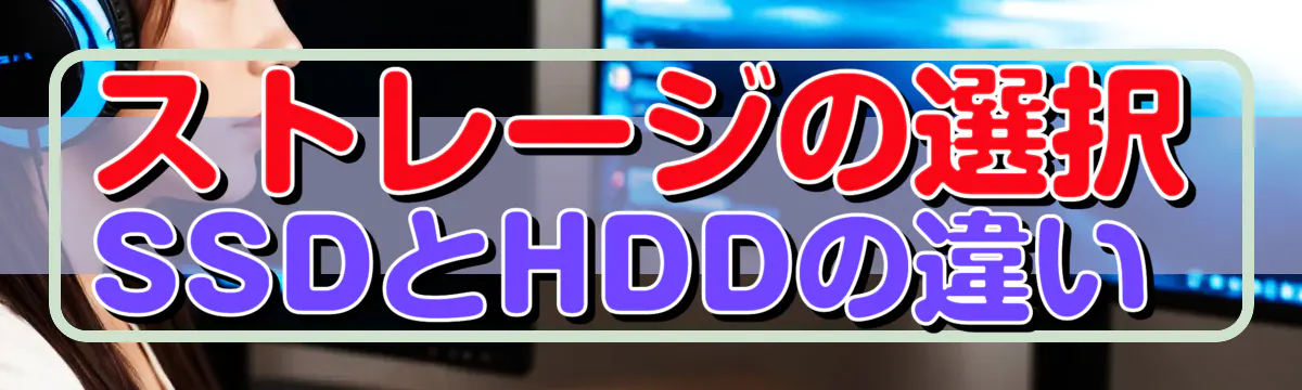 ストレージの選択 SSDとHDDの違い 
