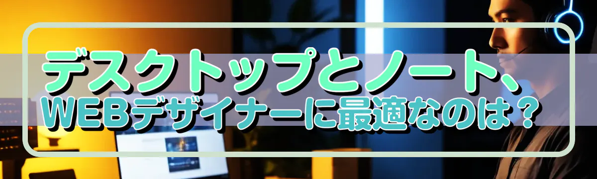 デスクトップとノート、WEBデザイナーに最適なのは?