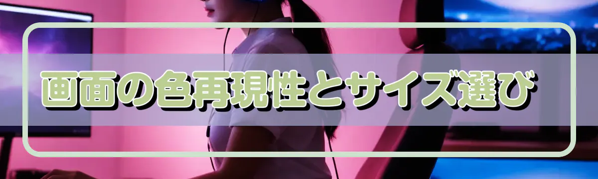 画面の色再現性とサイズ選び 
