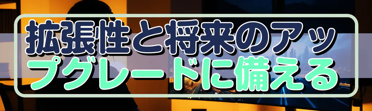 拡張性と将来のアップグレードに備える