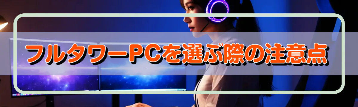 フルタワーPCを選ぶ際の注意点