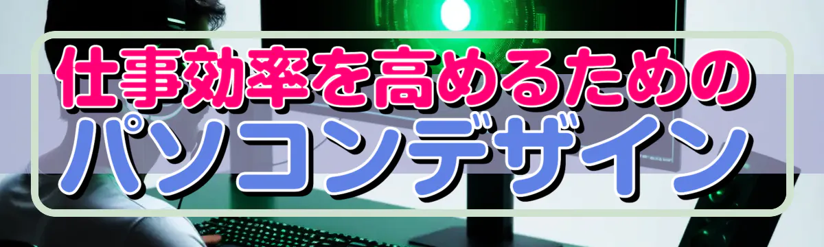 仕事効率を高めるためのパソコンデザイン
