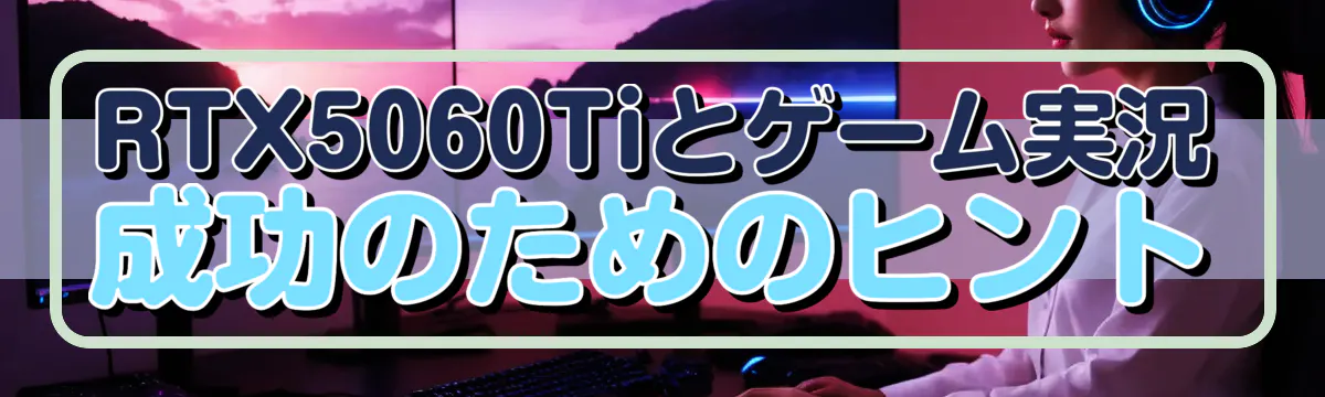 RTX5060Tiとゲーム実況 成功のためのヒント