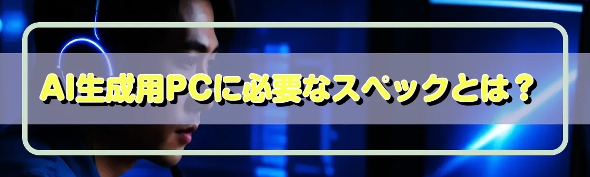 AI生成用PCに必要なスペックとは?