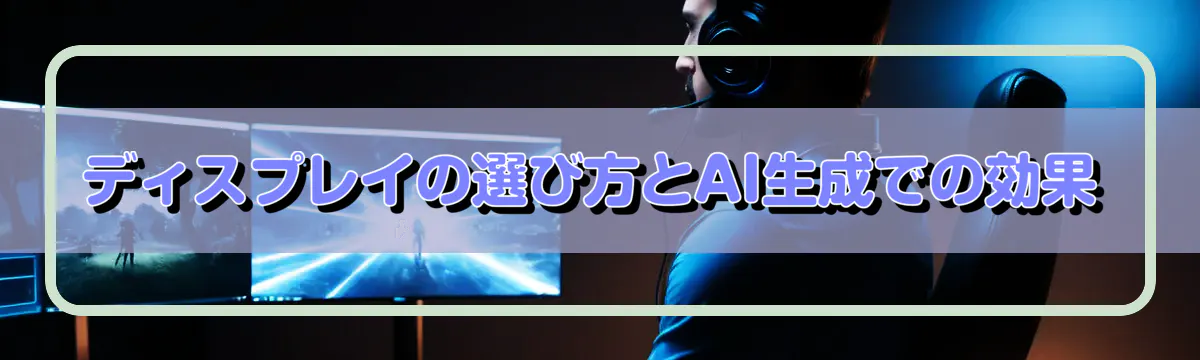 ディスプレイの選び方とAI生成での効果