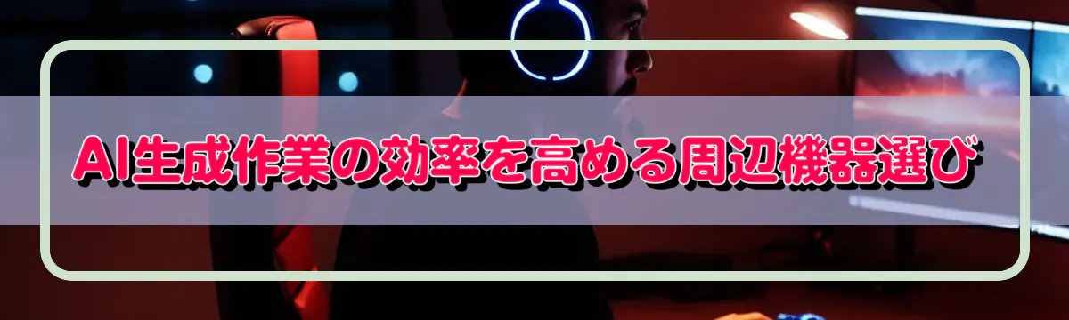 AI生成作業の効率を高める周辺機器選び