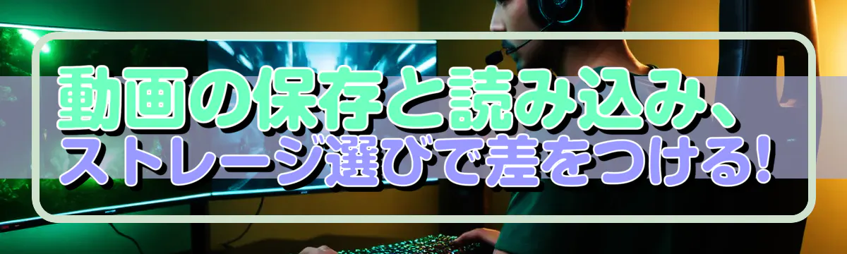 動画の保存と読み込み、ストレージ選びで差をつける!