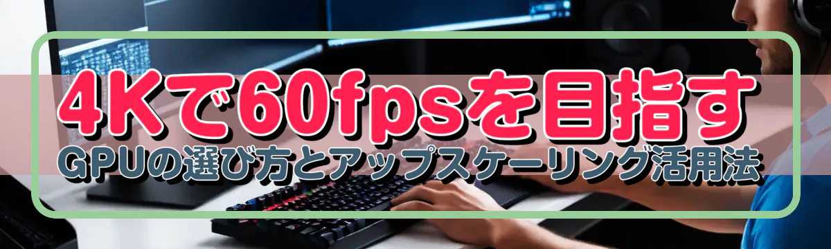 4Kで60fpsを目指す GPUの選び方とアップスケーリング活用法