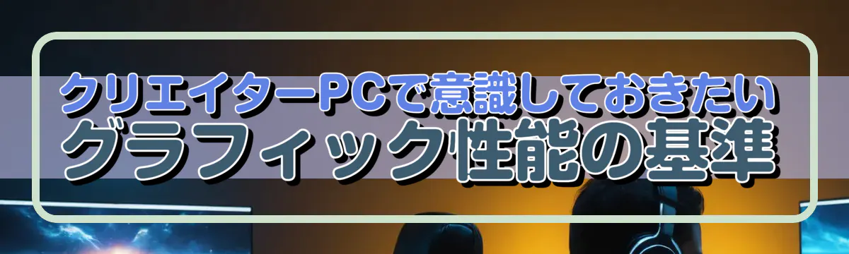 クリエイターPCで意識しておきたいグラフィック性能の基準