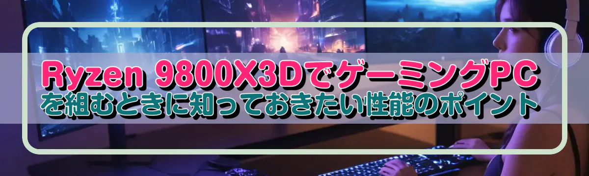 Ryzen 9800X3DでゲーミングPCを組むときに知っておきたい性能のポイント