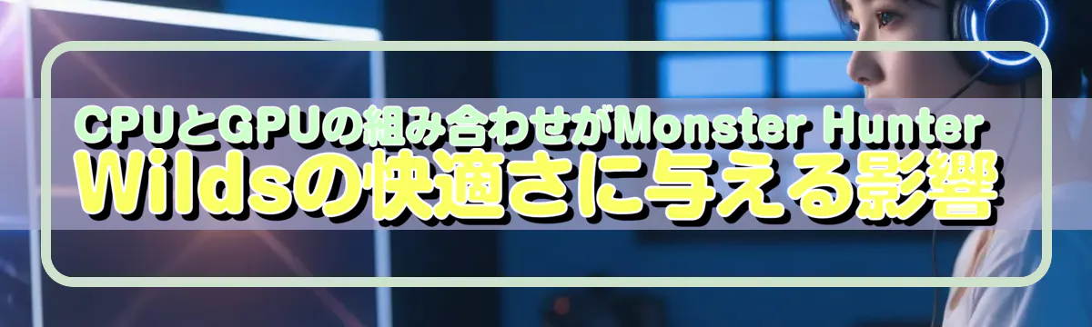 CPUとGPUの組み合わせがMonster Hunter Wildsの快適さに与える影響