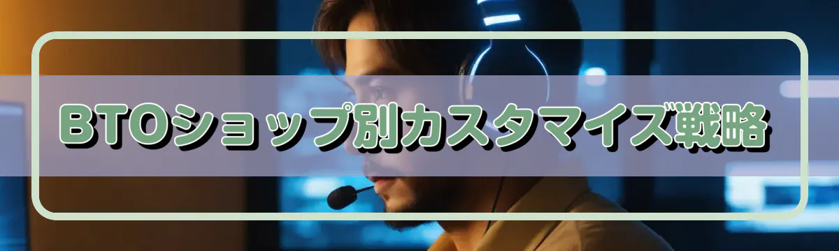 BTOショップ別カスタマイズ戦略