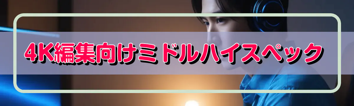 4K編集向けミドルハイスペック