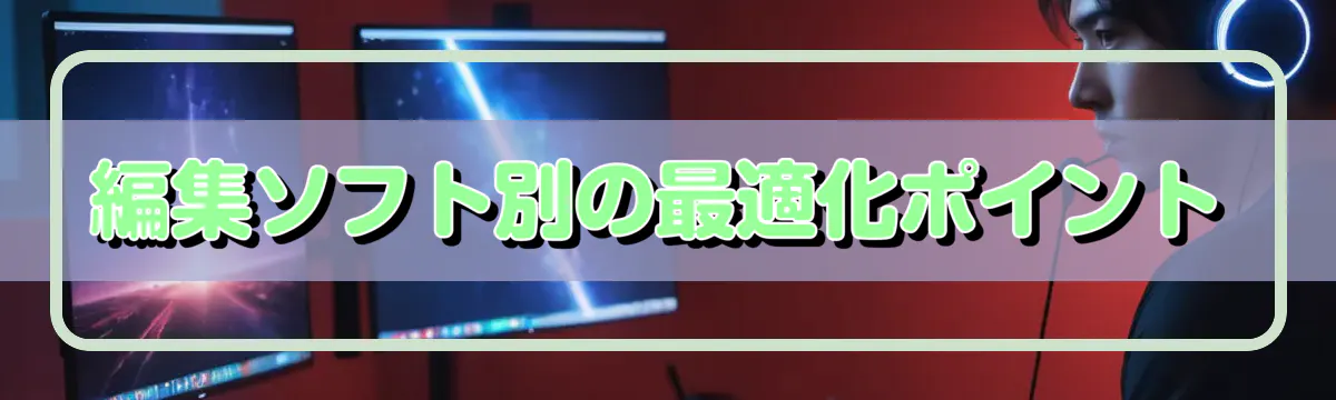 編集ソフト別の最適化ポイント