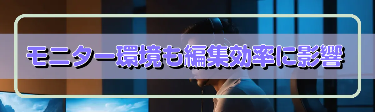 モニター環境も編集効率に影響