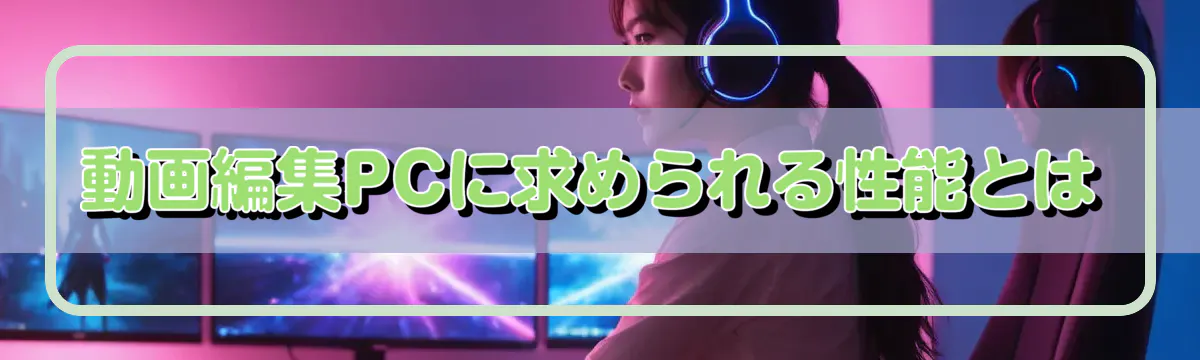 動画編集PCに求められる性能とは
