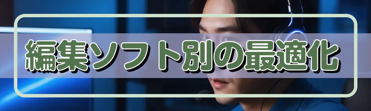 編集ソフト別の最適化
