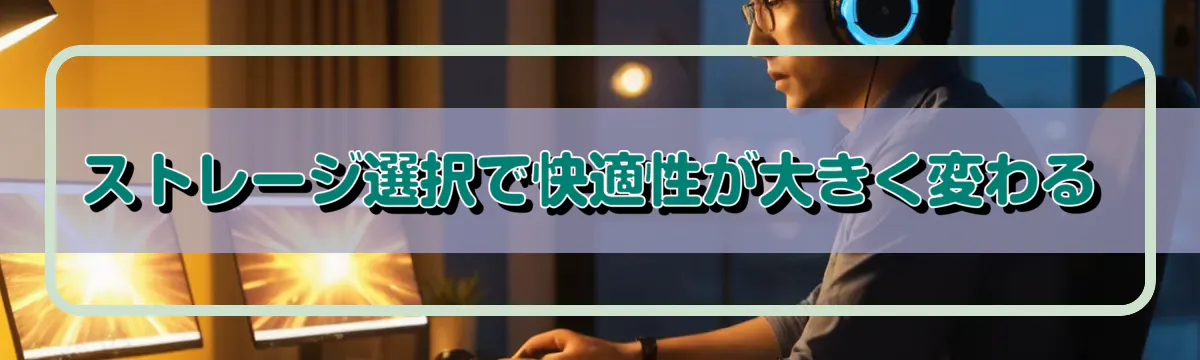 ストレージ選択で快適性が大きく変わる