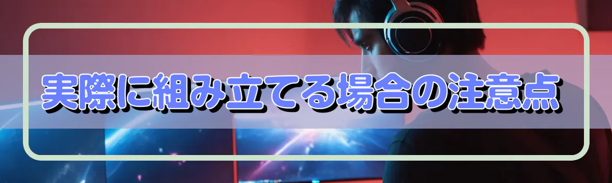 実際に組み立てる場合の注意点