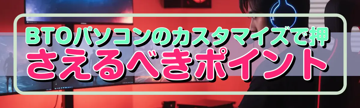 BTOパソコンのカスタマイズで押さえるべきポイント