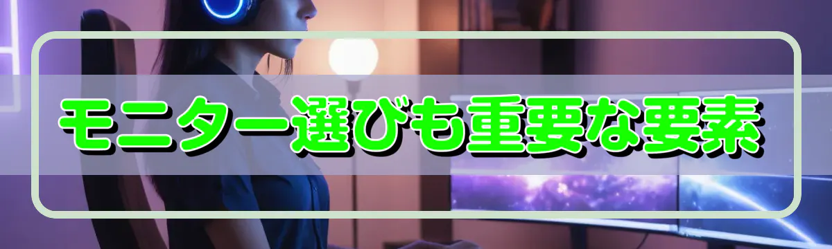 モニター選びも重要な要素