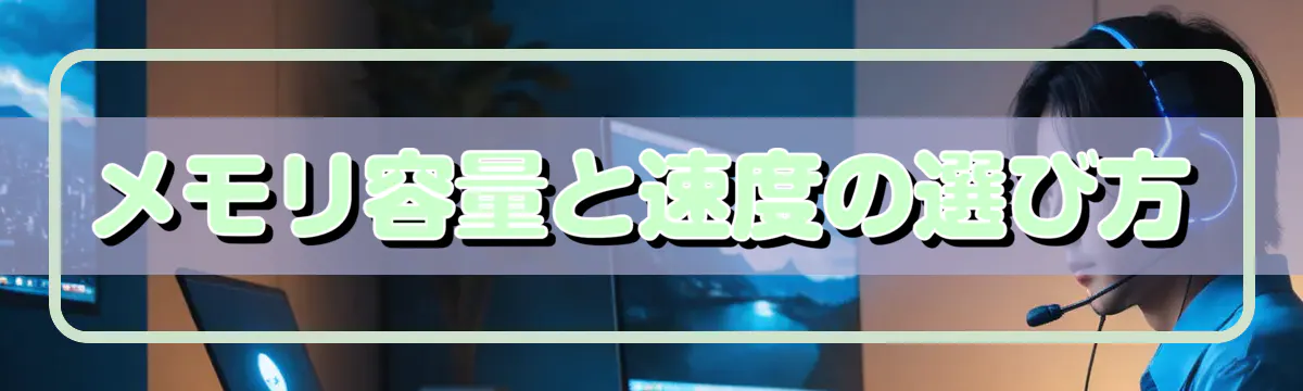 メモリ容量と速度の選び方