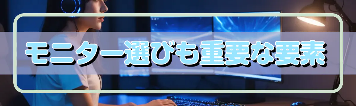 モニター選びも重要な要素