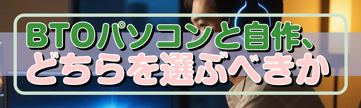 BTOパソコンと自作、どちらを選ぶべきか