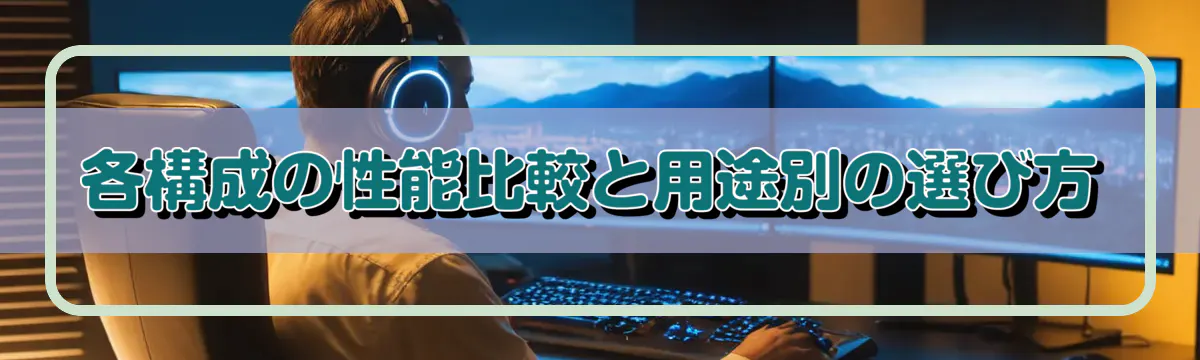 各構成の性能比較と用途別の選び方