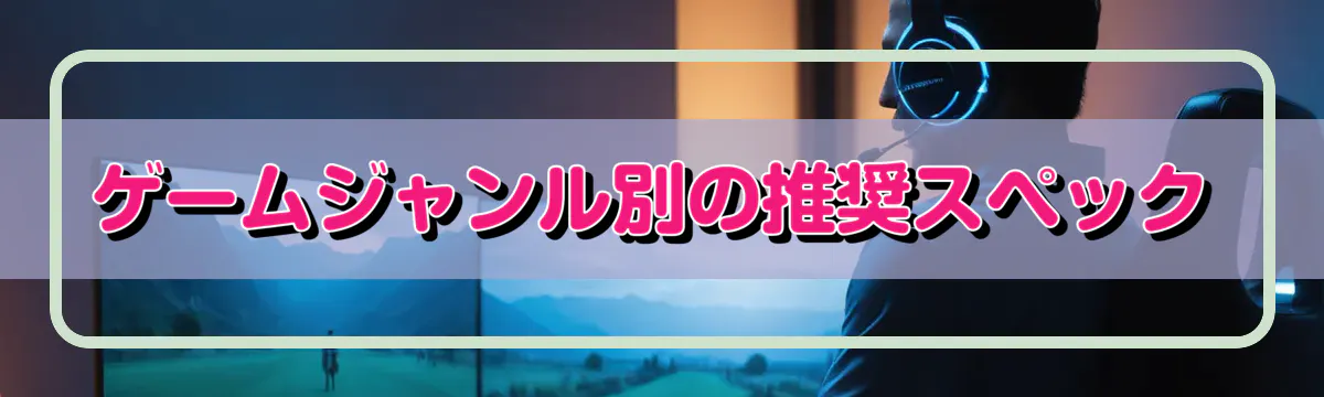 ゲームジャンル別の推奨スペック
