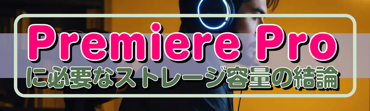 Premiere Proに必要なストレージ容量の結論