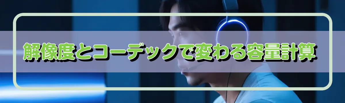 解像度とコーデックで変わる容量計算