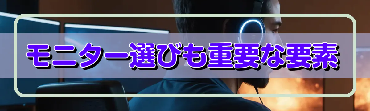 モニター選びも重要な要素