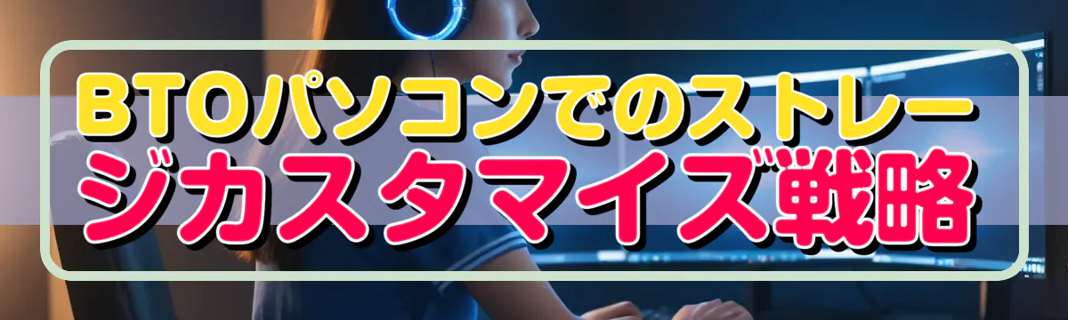 BTOパソコンでのストレージカスタマイズ戦略