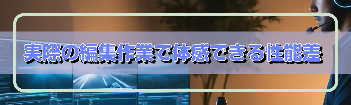 実際の編集作業で体感できる性能差