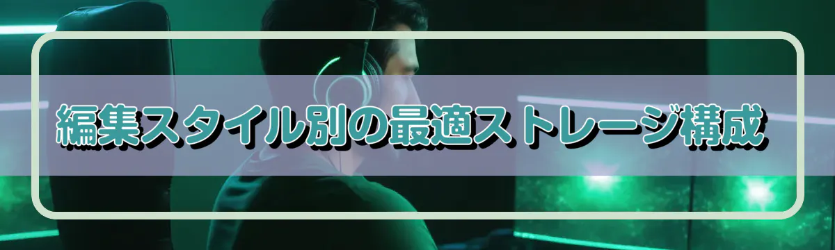編集スタイル別の最適ストレージ構成