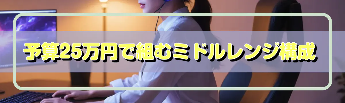 予算25万円で組むミドルレンジ構成