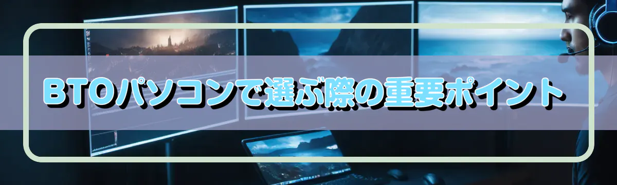 BTOパソコンで選ぶ際の重要ポイント