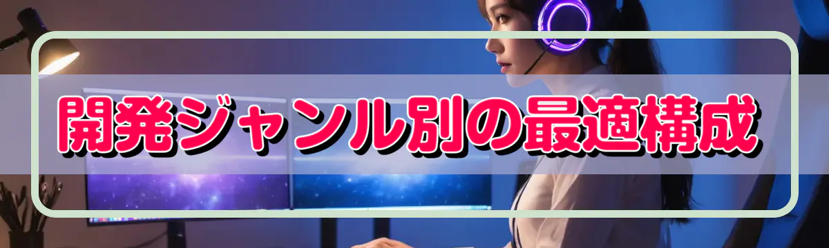 開発ジャンル別の最適構成
