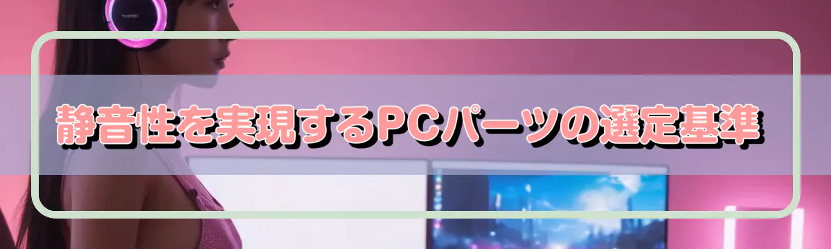 静音性を実現するPCパーツの選定基準