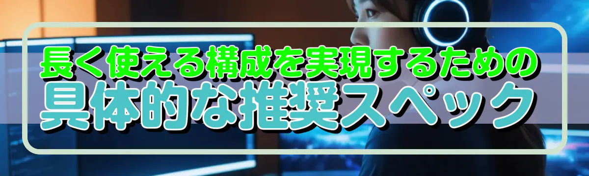 長く使える構成を実現するための具体的な推奨スペック