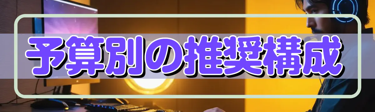 予算別の推奨構成