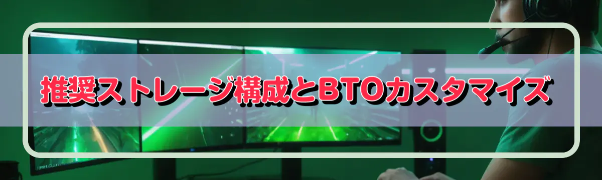 推奨ストレージ構成とBTOカスタマイズ