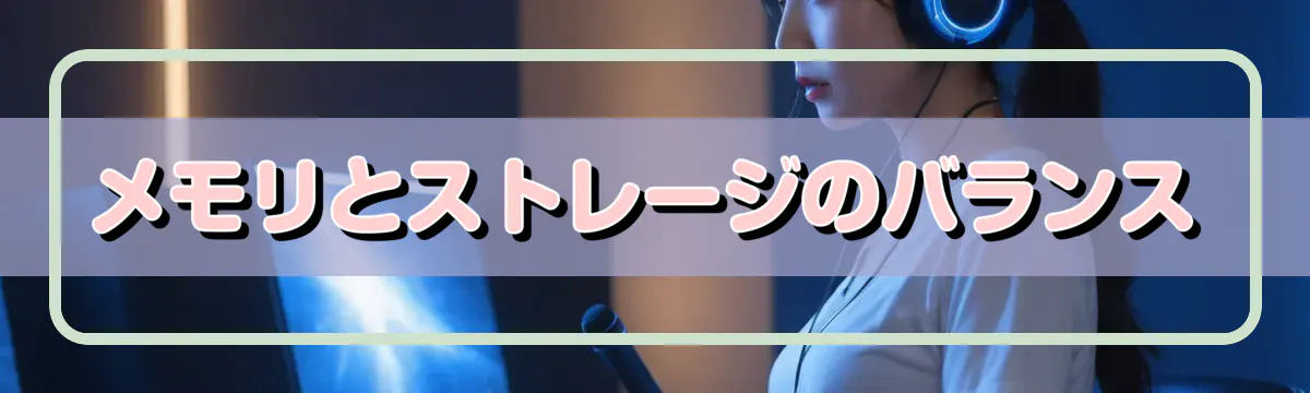 メモリとストレージのバランス